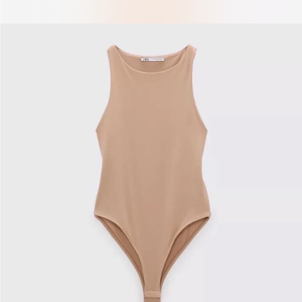 Zara Women's Tan Sleeveless Bodysuit Size Large - Picture 5 of 12